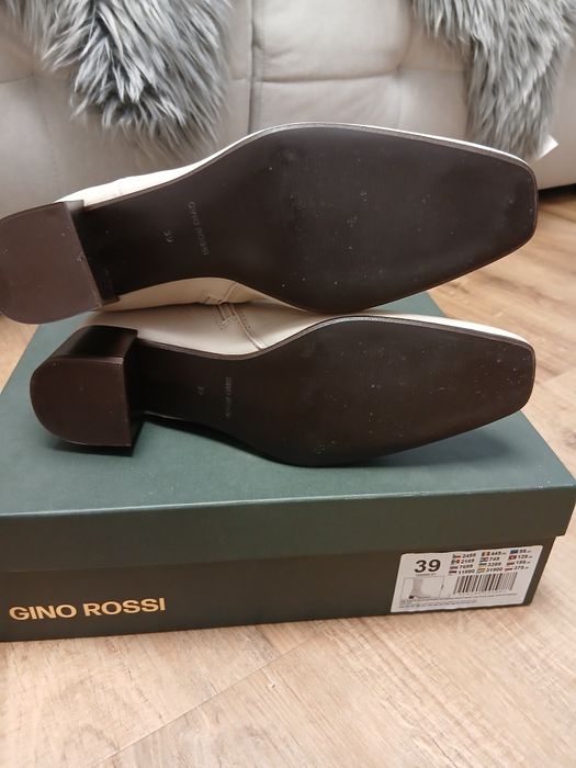 Skórzane, eleganckie buty Gino Rossi rozmiar 39 jak nowe!