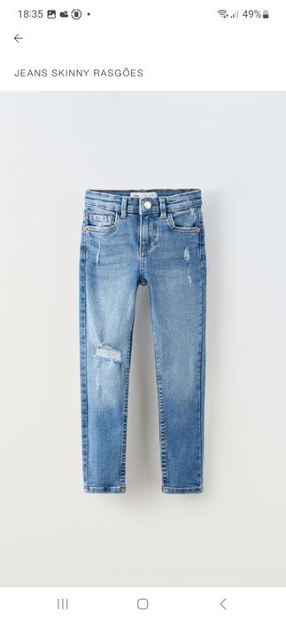 Calças de ganga / jeans skinny para menina