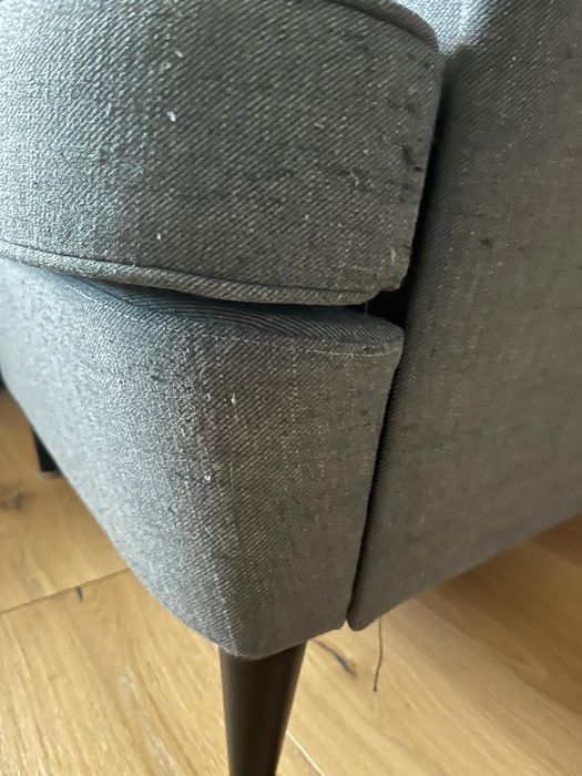 REZERWACJA Fotel IKEA uszak szary