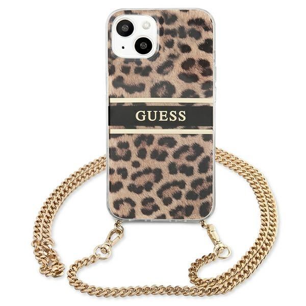Guess Guhcp13Skbcle Iphone 13 Mini 5,4" Leopard Hardcase Gold Strap