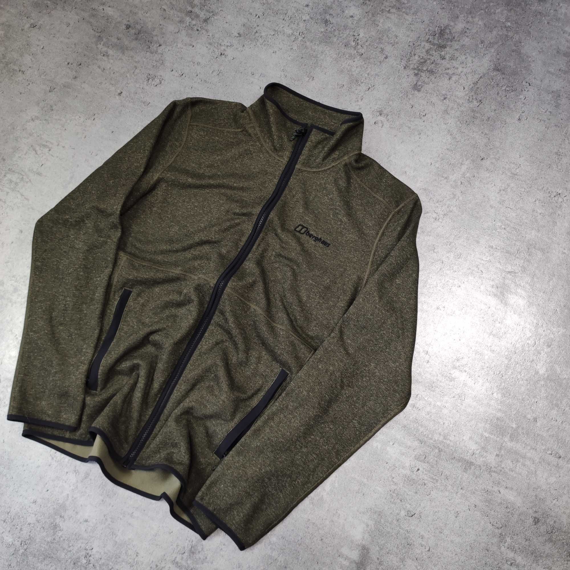MĘSKA PRO Bluza Rozpinana Polar Thermal Berghaus Khaki Górska Trekking