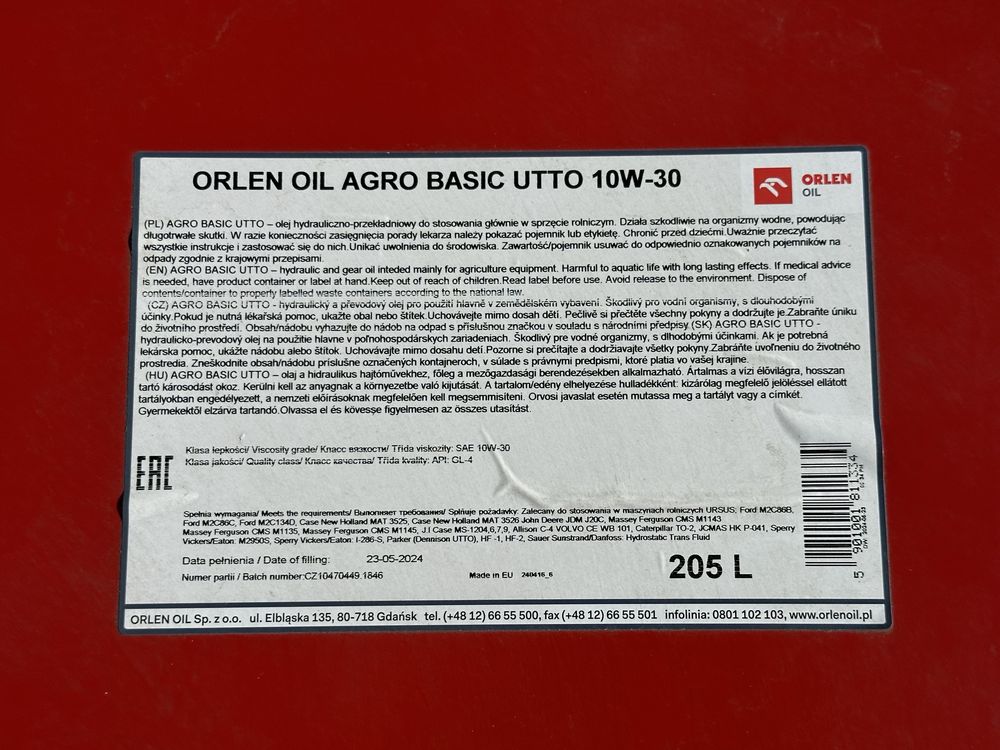 Olej UTTO 10W/30 transport GRATIS !!!