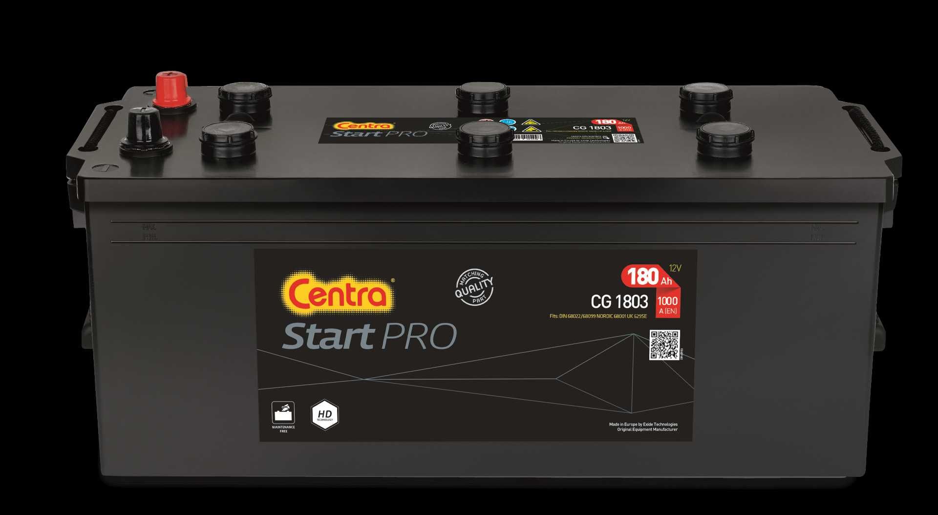 Akumulator CG1803 CENTRA / EXIDE 180Ah 1000A Gdańsk Pruszcz Rumia