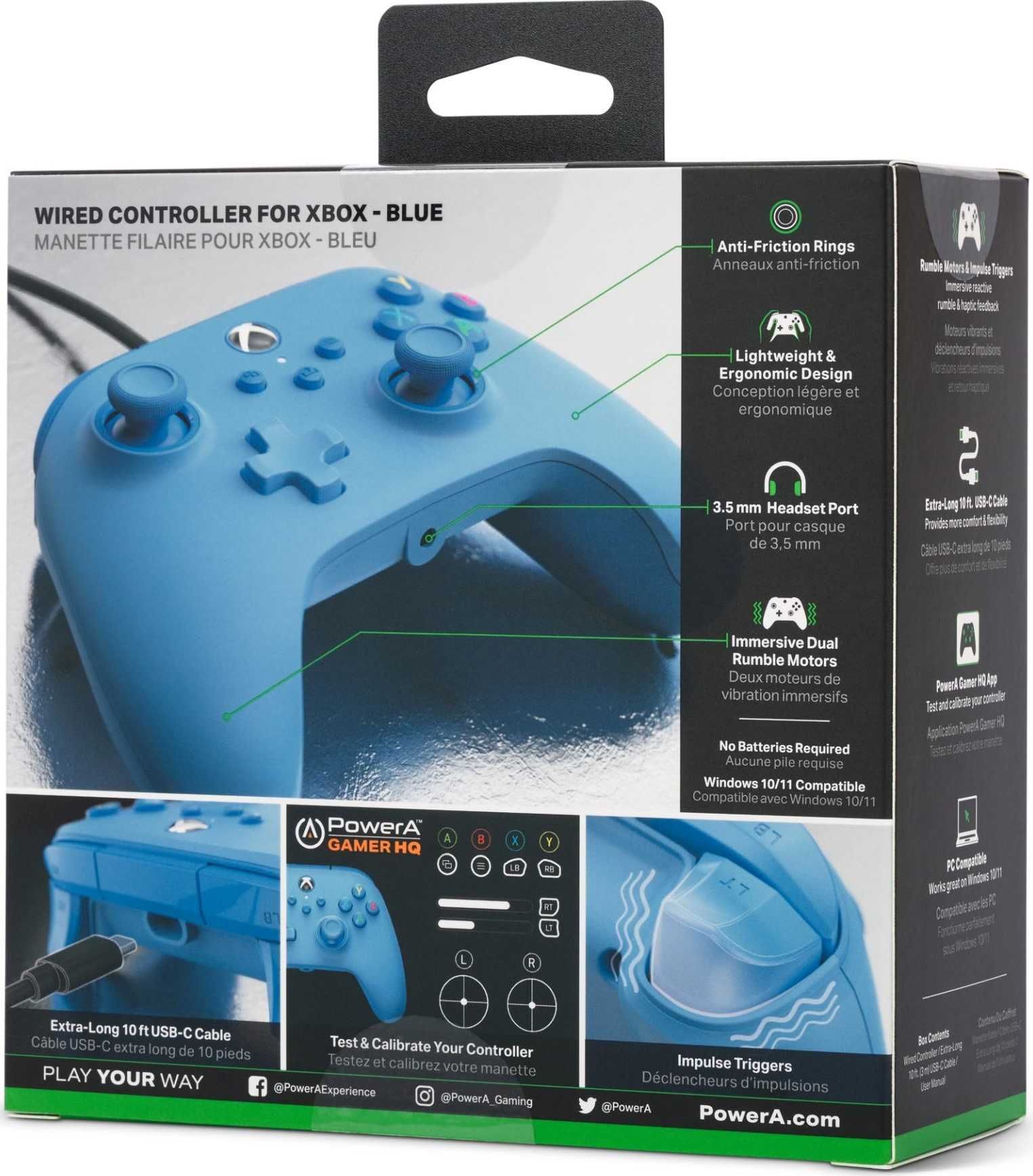 PowerA Pad przewodowy do Xbox Series XS Niebieski