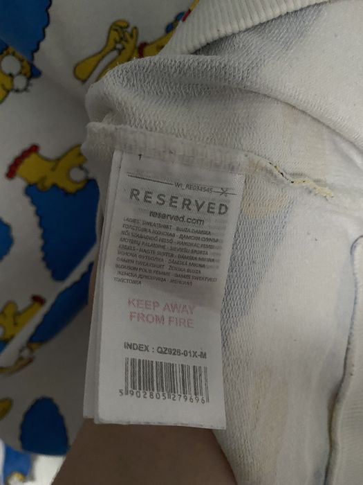 Biała bluza z nadrukiem the simpsons