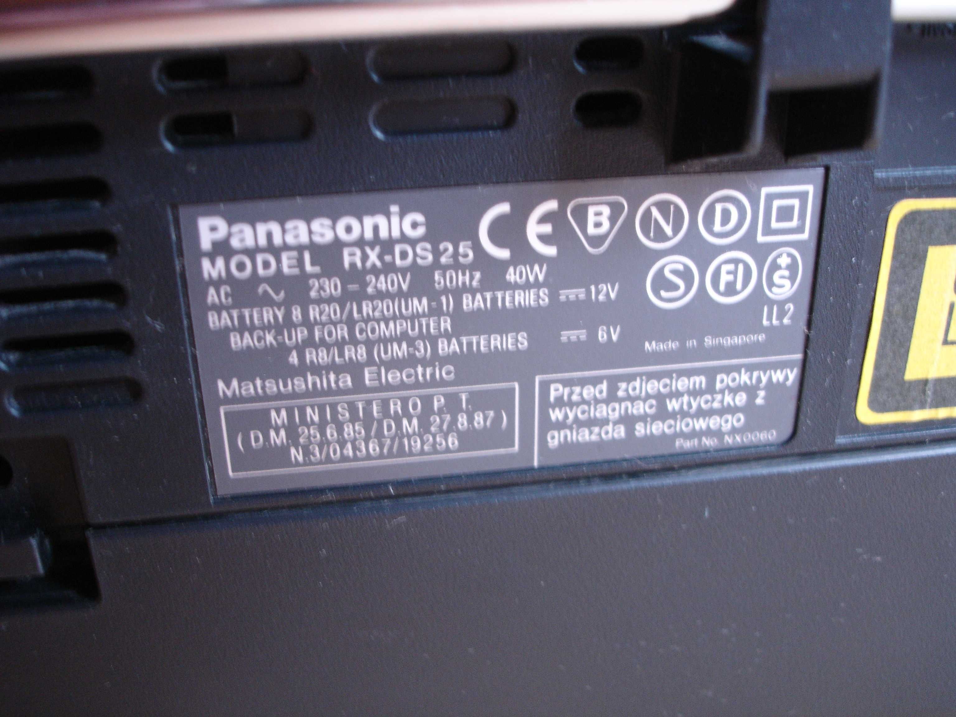 Radiomagnetofon PANASONIC RX-DS25