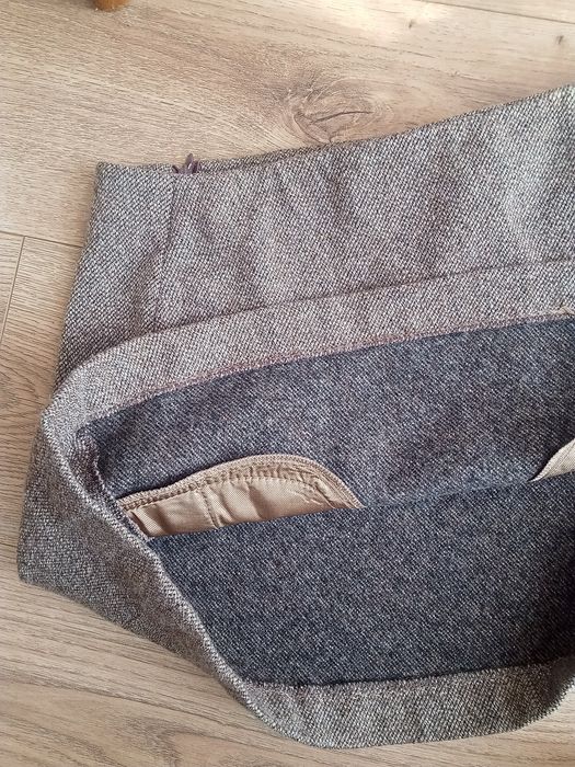 ZARA Basic wełniana spódniczka spódnica mini