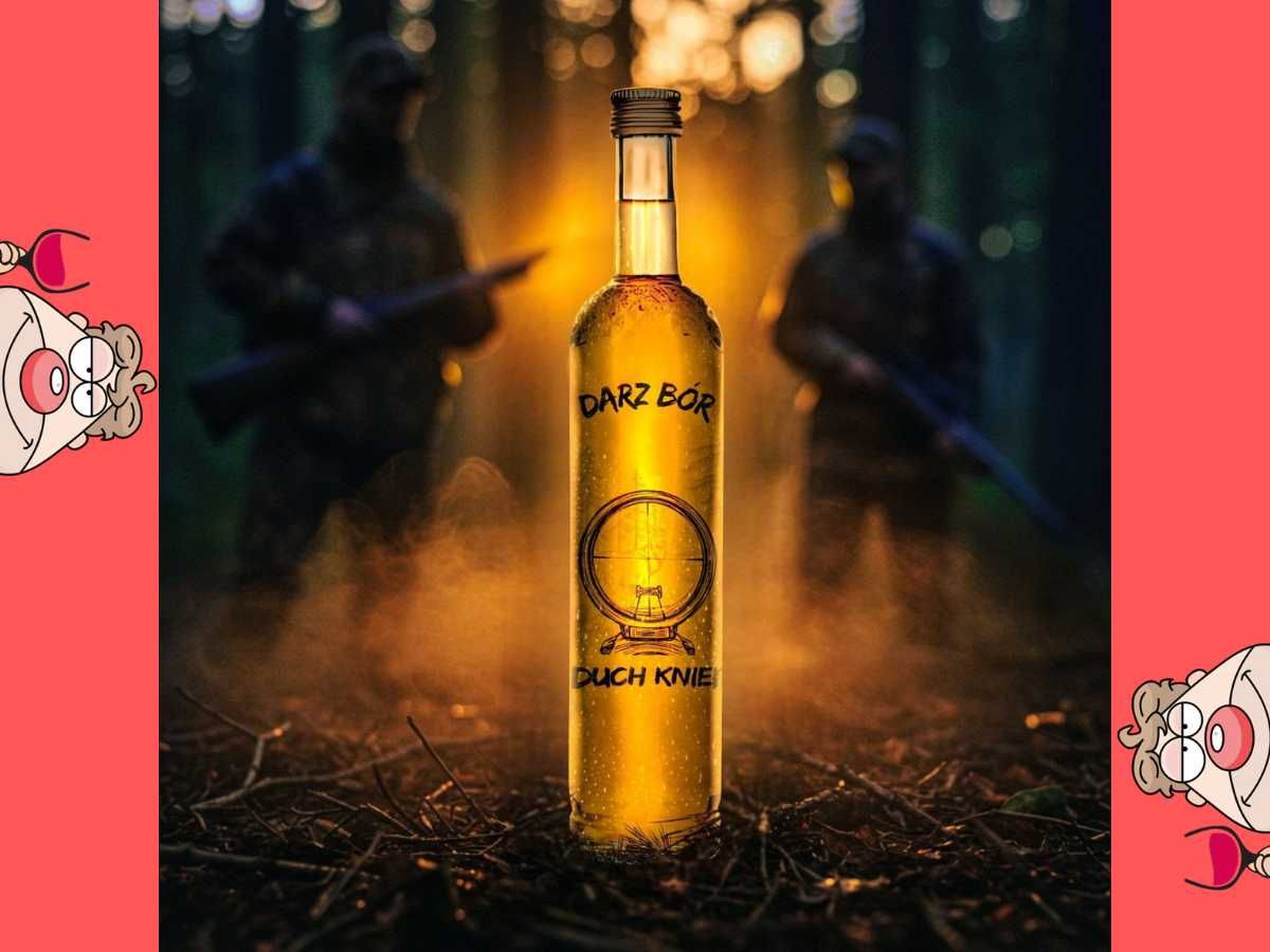 20szt Butelek szklanych NARGIZ 500ml z nadrukiem myśliwskim DARZ BÓR