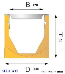 Odwodnienie liniowe korytko odpływ żeliwo polimerobeton 12,5t