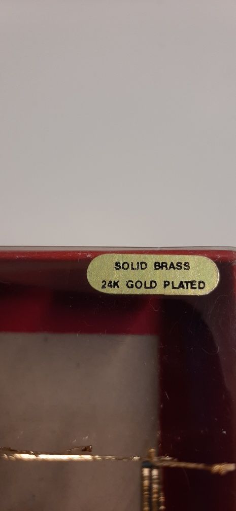 Solid Brass 24 K gold Zaprzęg Sw  mikolaja