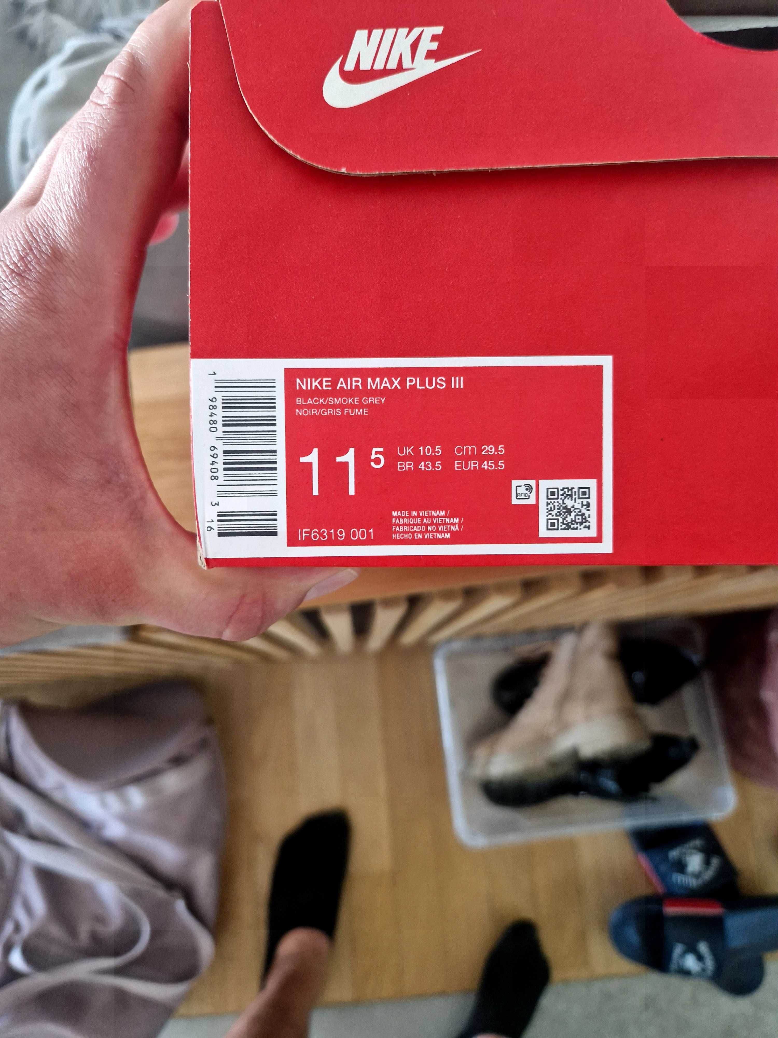 Buty meskie Air Max Plus 3 Black Jak nowe z pudełkiem