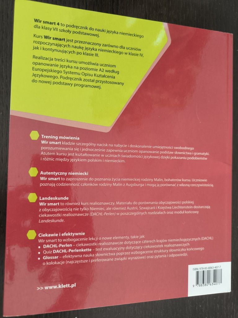 Podręcznik do j.niemieckiego Wir Smart 4, Klett