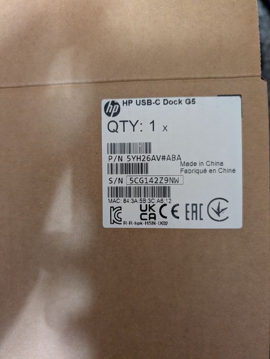 Док Станція hp usb-c dock g5 НОВА