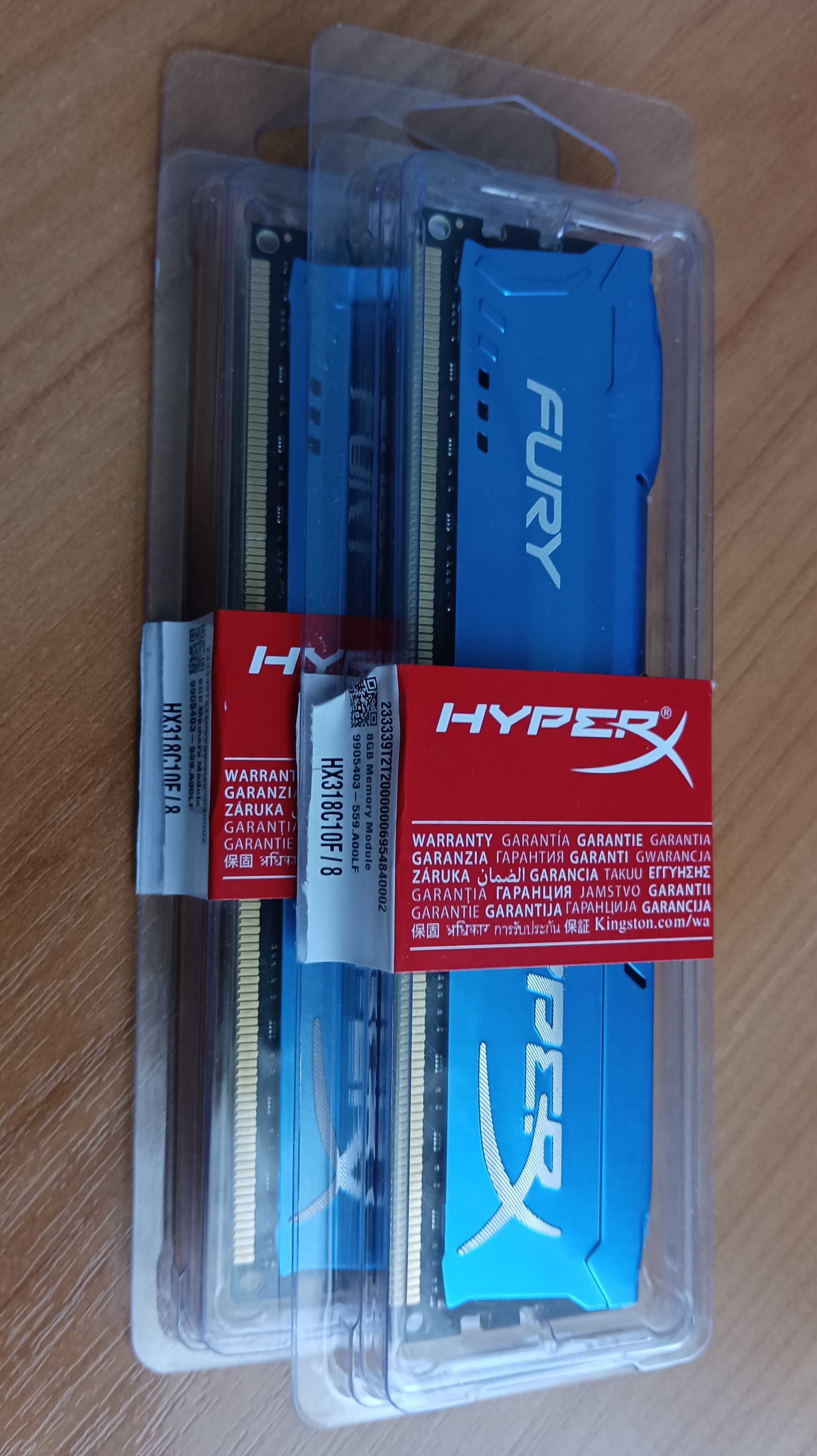 DDR3 HyperX Fury 8GB PC3-14900 оперативна пам'ять 1866MHz Blue - 8 Гб