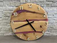 Zegar w stylu loft czereśnia z żywicą o średnicy 35 cm