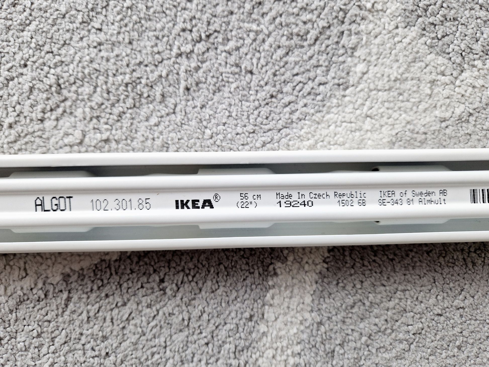 IKEA ALGOT szyna ścienna biała 56 cm 102.301.85