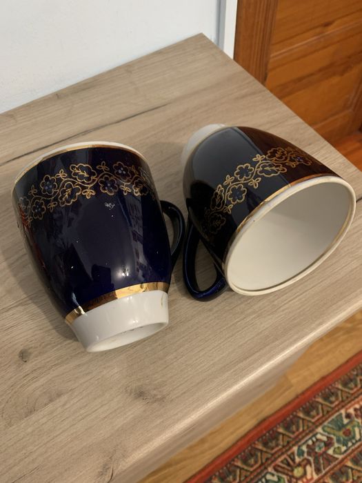 Чашки кобальт. Продаються вінтажні сині чашки із золотим декором