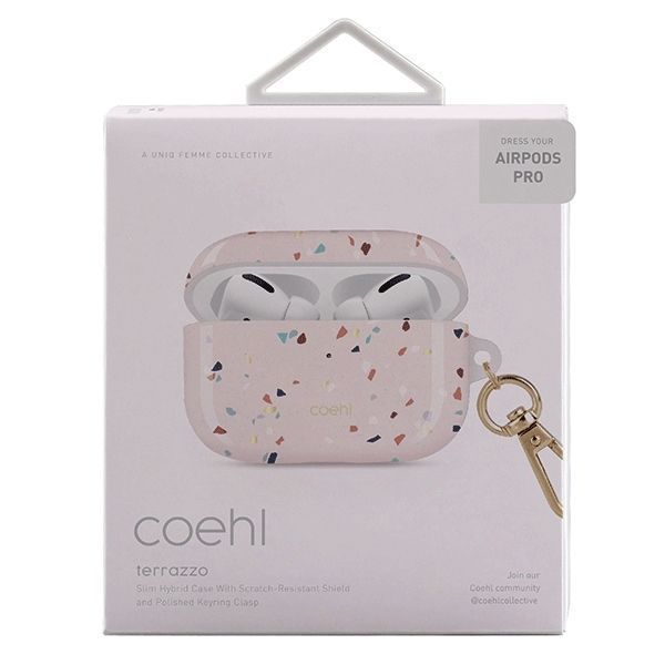 Uniq Etui Coehl Terrazzo Airpods Pro Różowy/Blush Pink