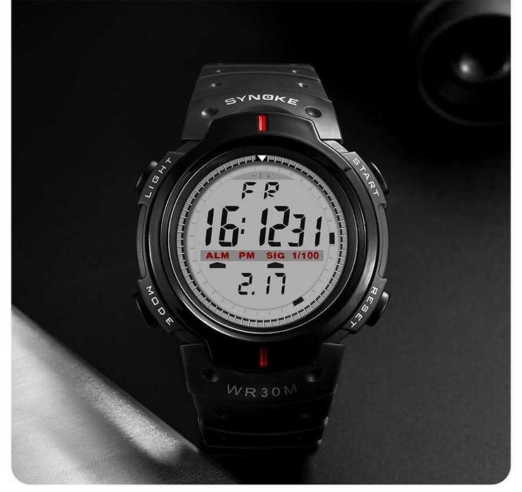 Sportowy Zegarek męski Synoke elektroniczny cyfrowy LED alarm stoper