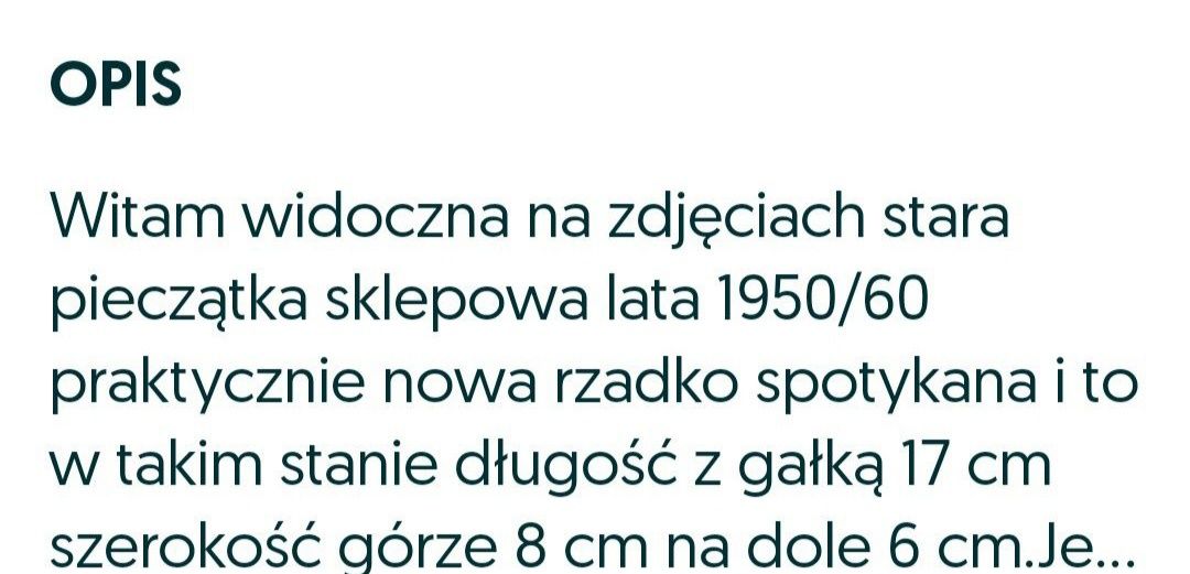 Sklepowa Pieczątka datownik lata 50/60.