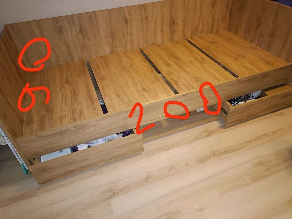 Łóżko młodziezowe Insar Loft 200x90 bez materaca