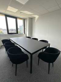 stół konferencyjny - duży, czarny, matowy, 120x240