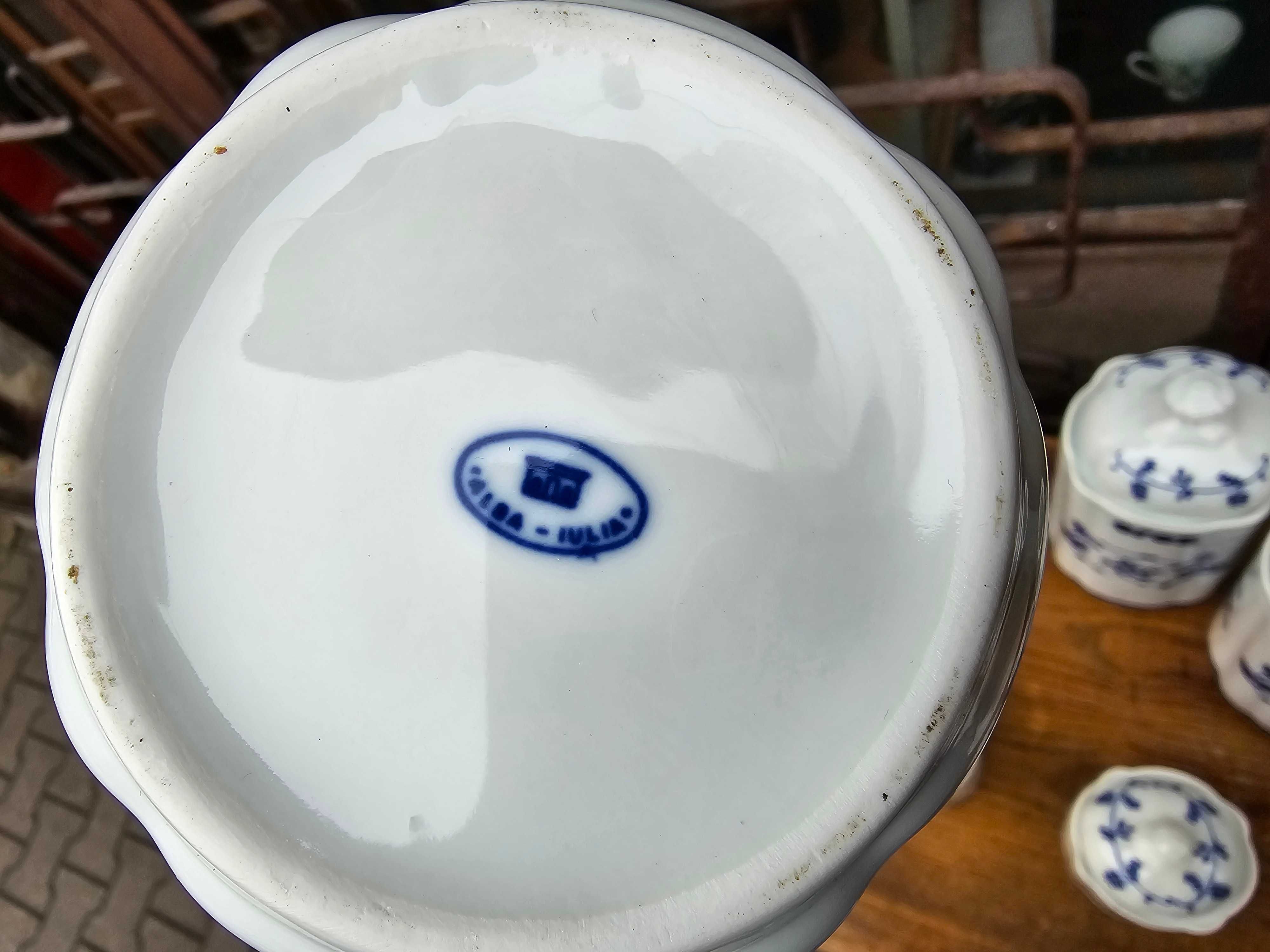 Stare porcelanowe pojemniki na przyprawy wielki zestaw