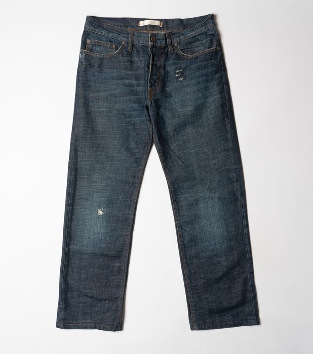 MAURO GRIFONI Distressed Denim Jeans Pony Patch  [Pmh016451]
