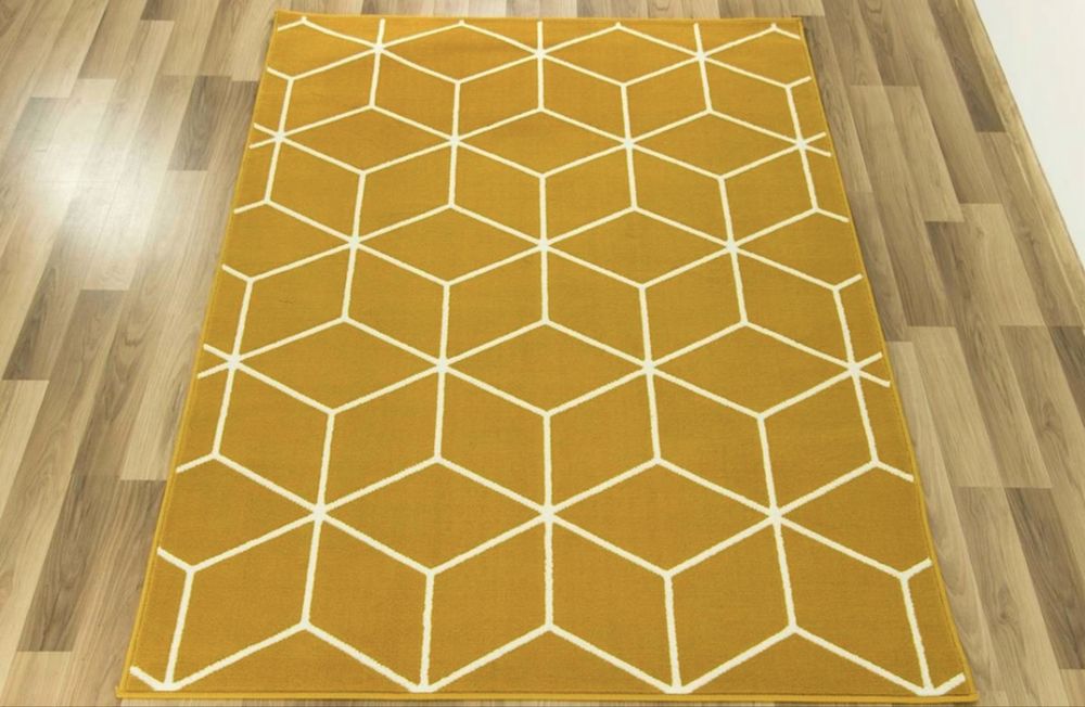Dywan Luna 160x225 cm w kolorze musztardowym