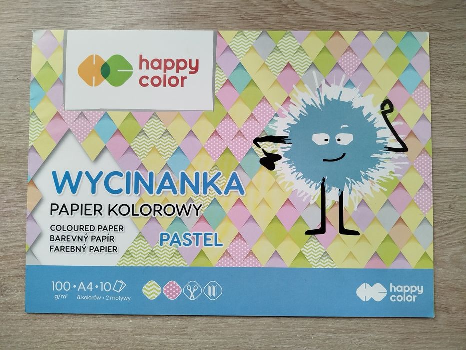 Wycinanka papier kolorowy pastele