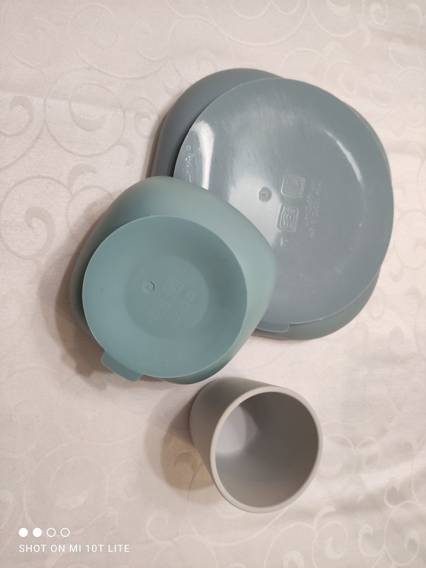 2 Conjuntos de refeição para bebé em silicone