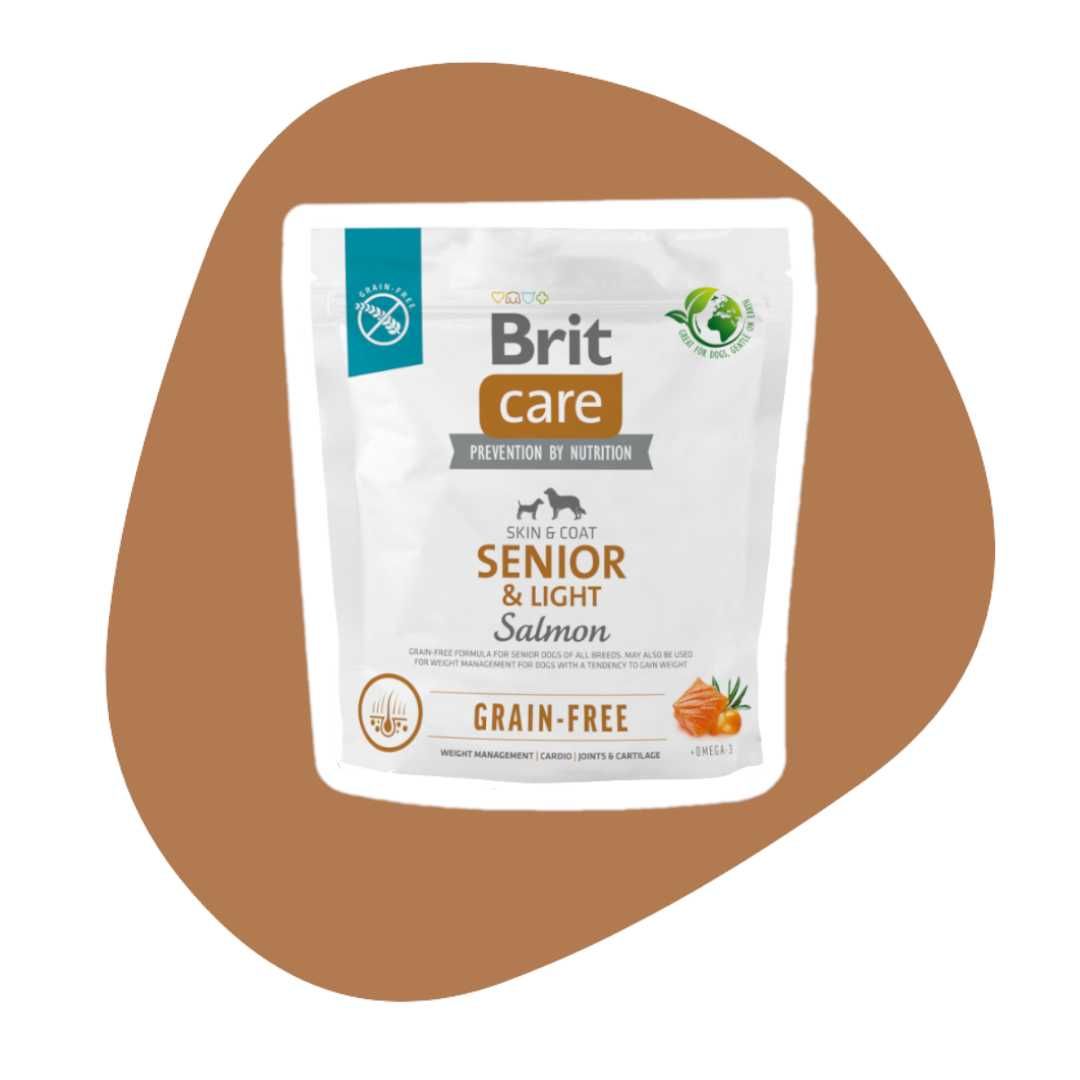 Brit Care Dog Grain-free Senior&Light Salmon 1kg starsze psy