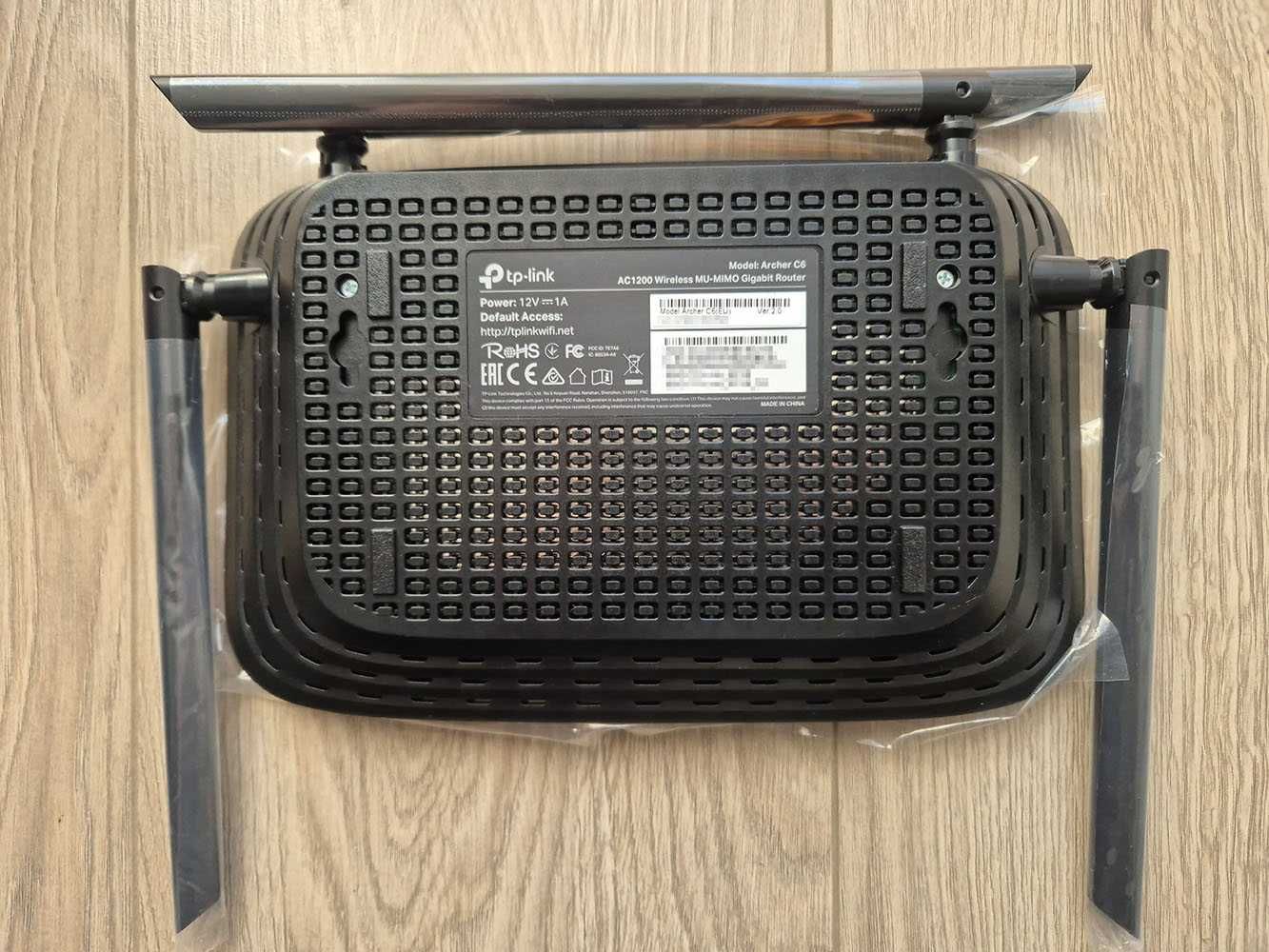TP-Link Archer C6 v2 Router WiFi AC1200, Dual Band, 5x RJ45 1000Mb/s
