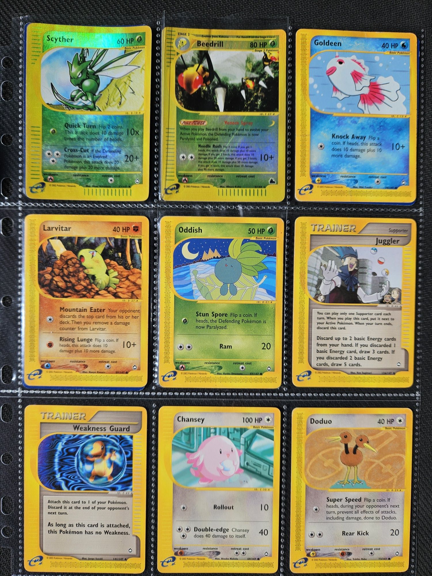 Cartas Pokémon antigas excelente estado