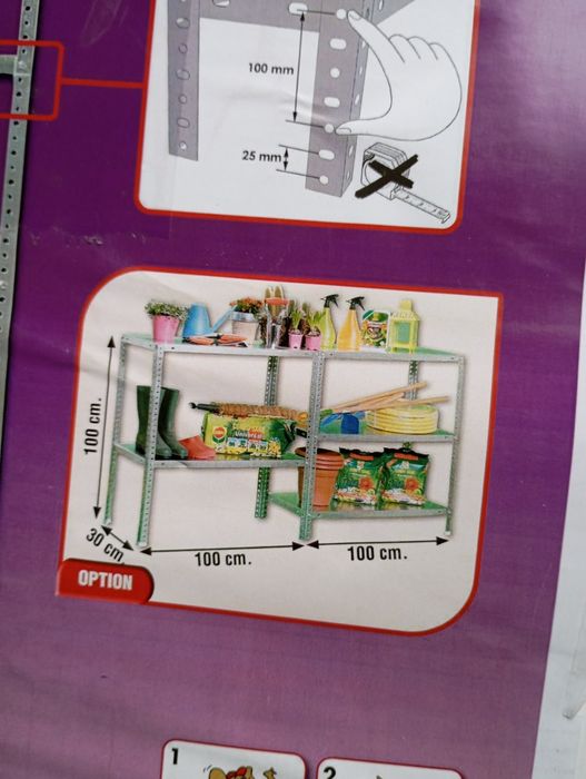 Regał magazynowy biały 200x100x30cm