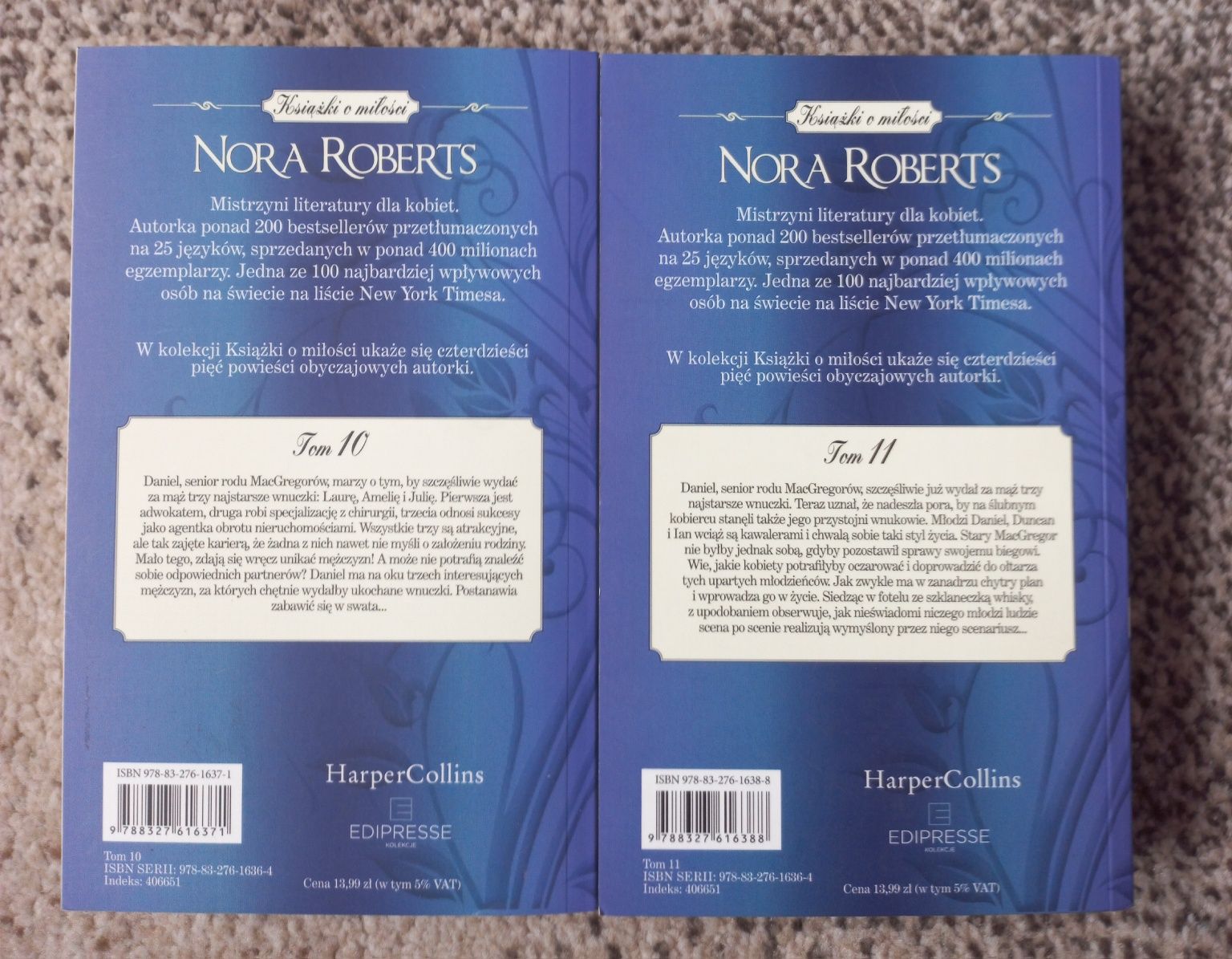 Cykl MacGregor Selena Caine Alan Grant Rebelia Cybil Ian Nora Roberts