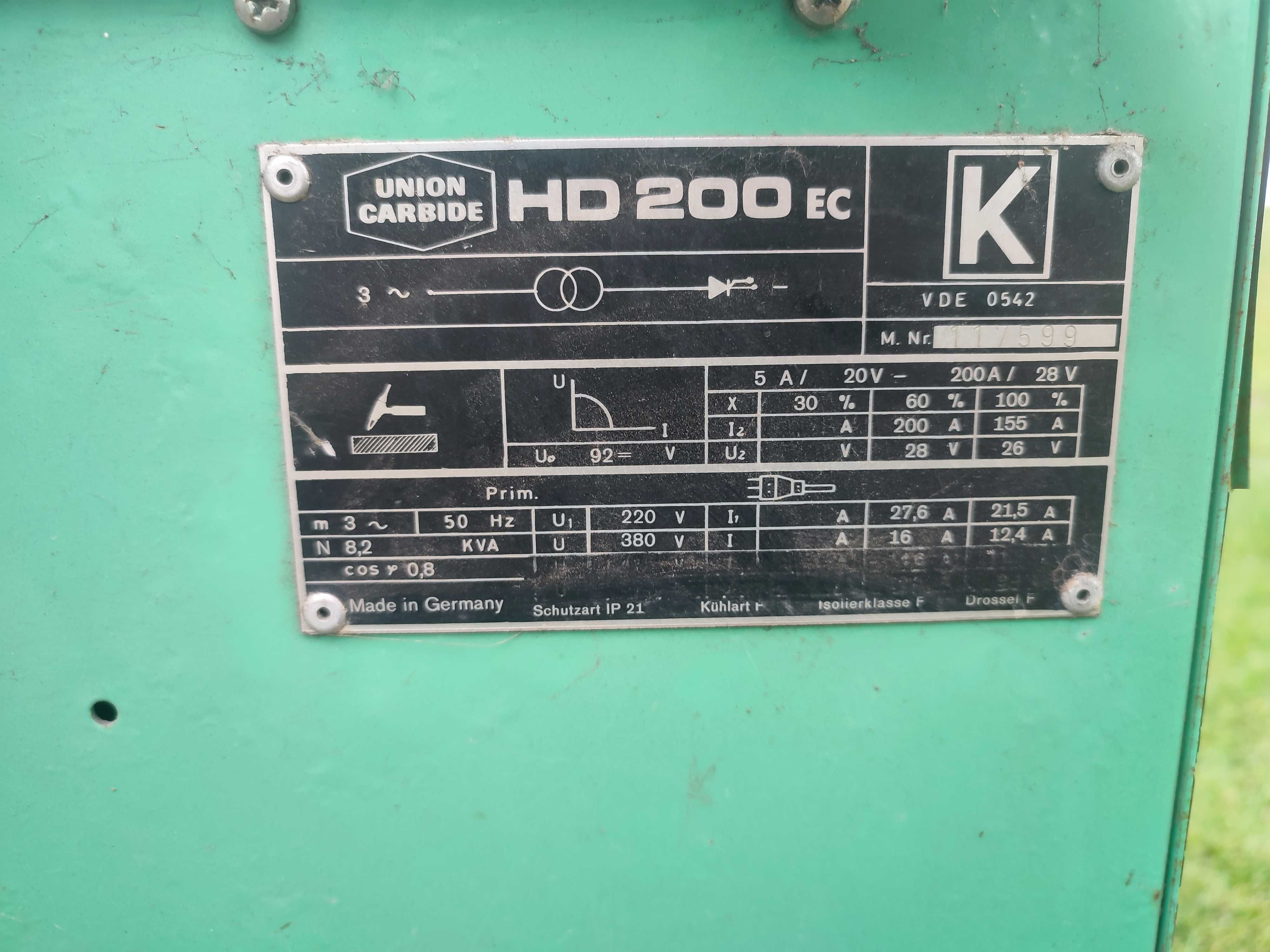 Spawarka Tig Union Carbide HD 200 EC