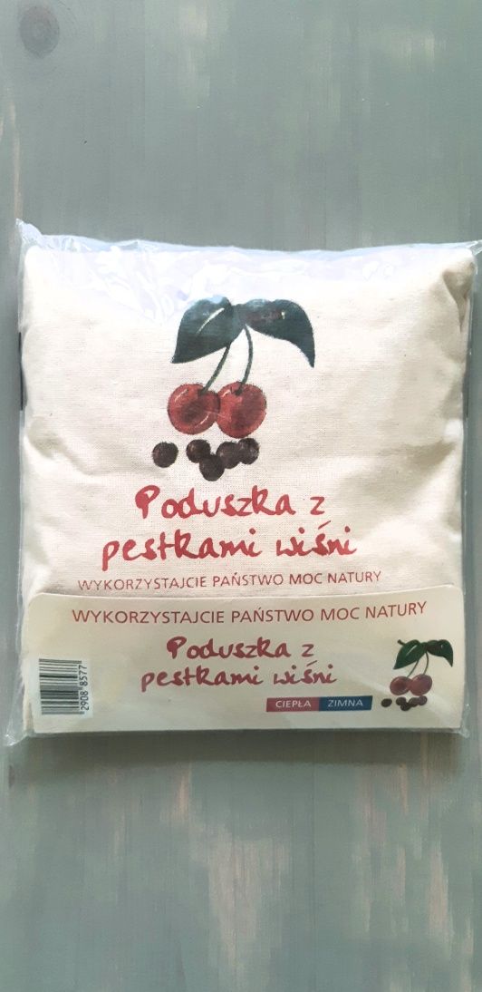 Zdrowotna poduszeczka z pestkami wiśni.