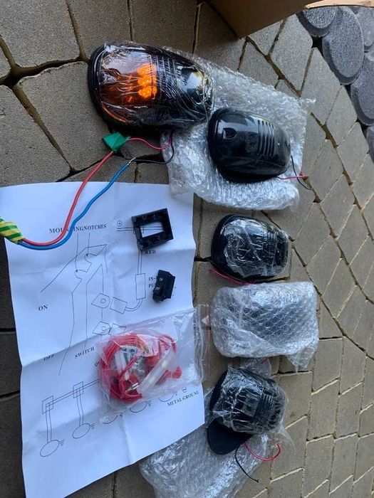 Nowe 5 szt kpl z przełącznikiem. LED POMARAŃCZOWE