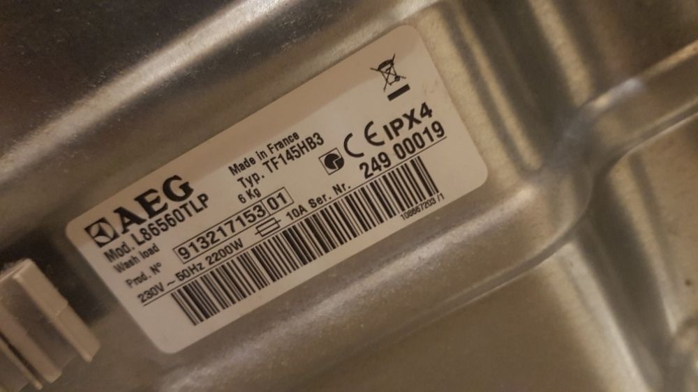 Moduł z panelem sterowania pralki AEG L86560TLP