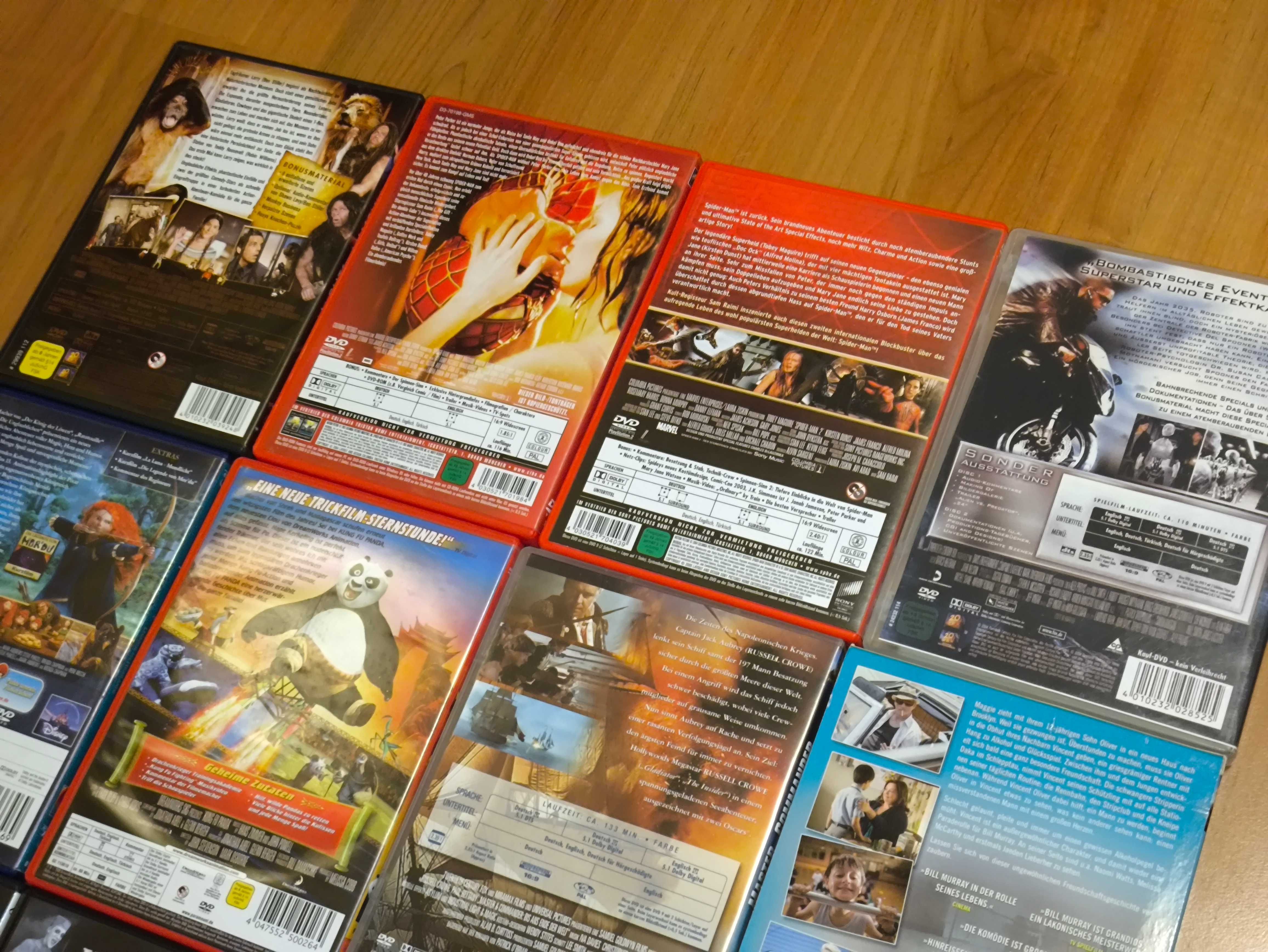 Zestaw 11 Filmów DVD – Animacje, Komedie, Sci-Fi! wydania niemieckie