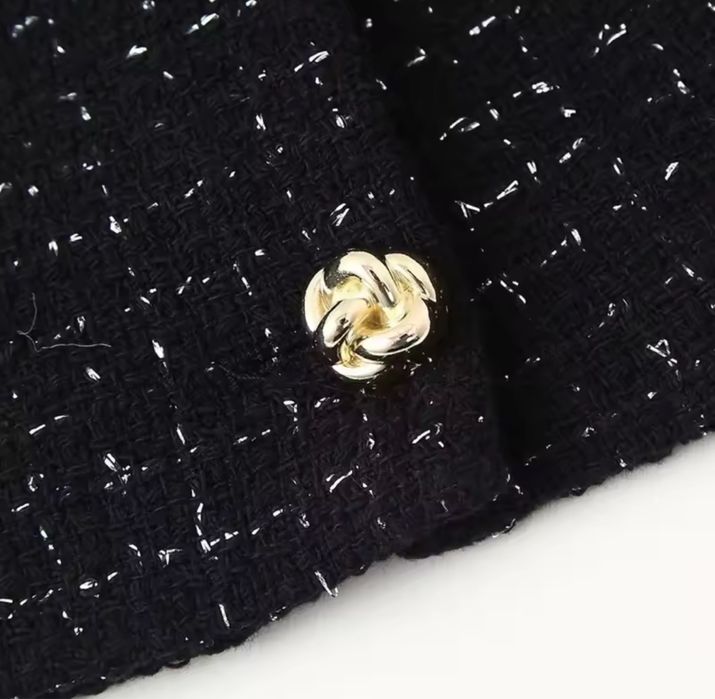 Костюм Zara чорний твід шорти,жилет розмір ХС