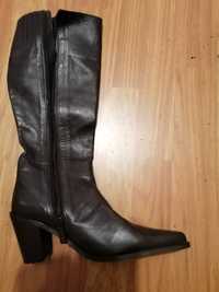 Botas  Hera cano alto em pele