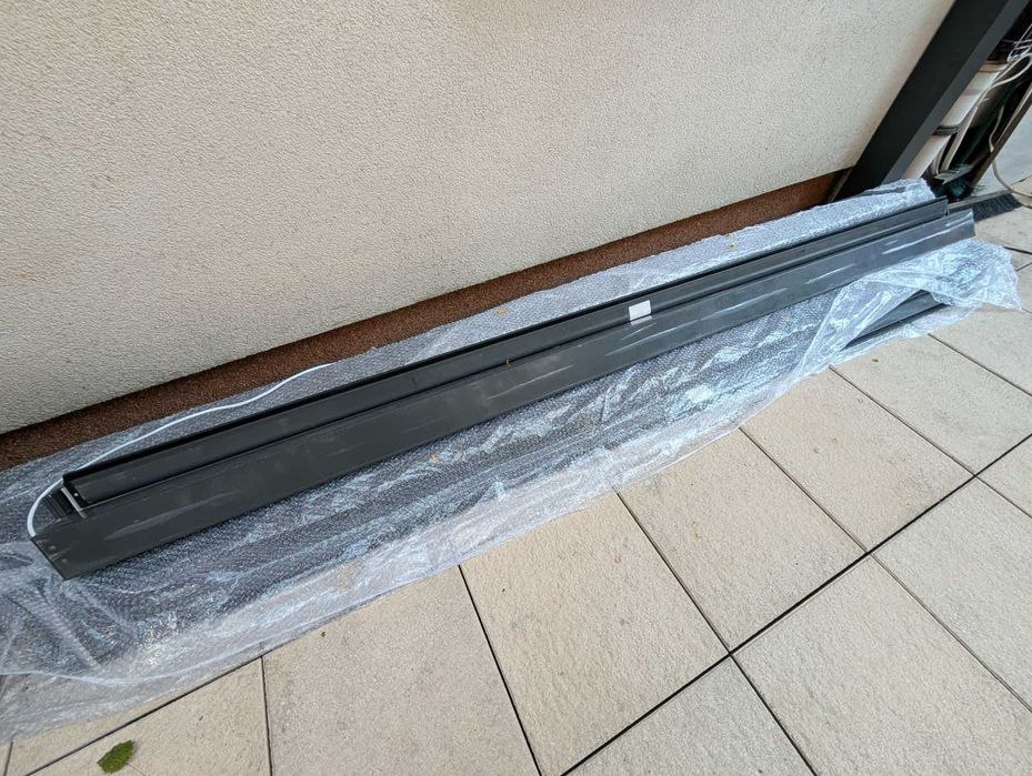 Pergola tarasowa bioklimatyczna 6×3 m, elektryczne lamele, 4 rolety