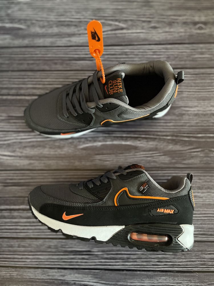 Стильні чоловічі кросівки Nike Air Max 90 Silver Orange