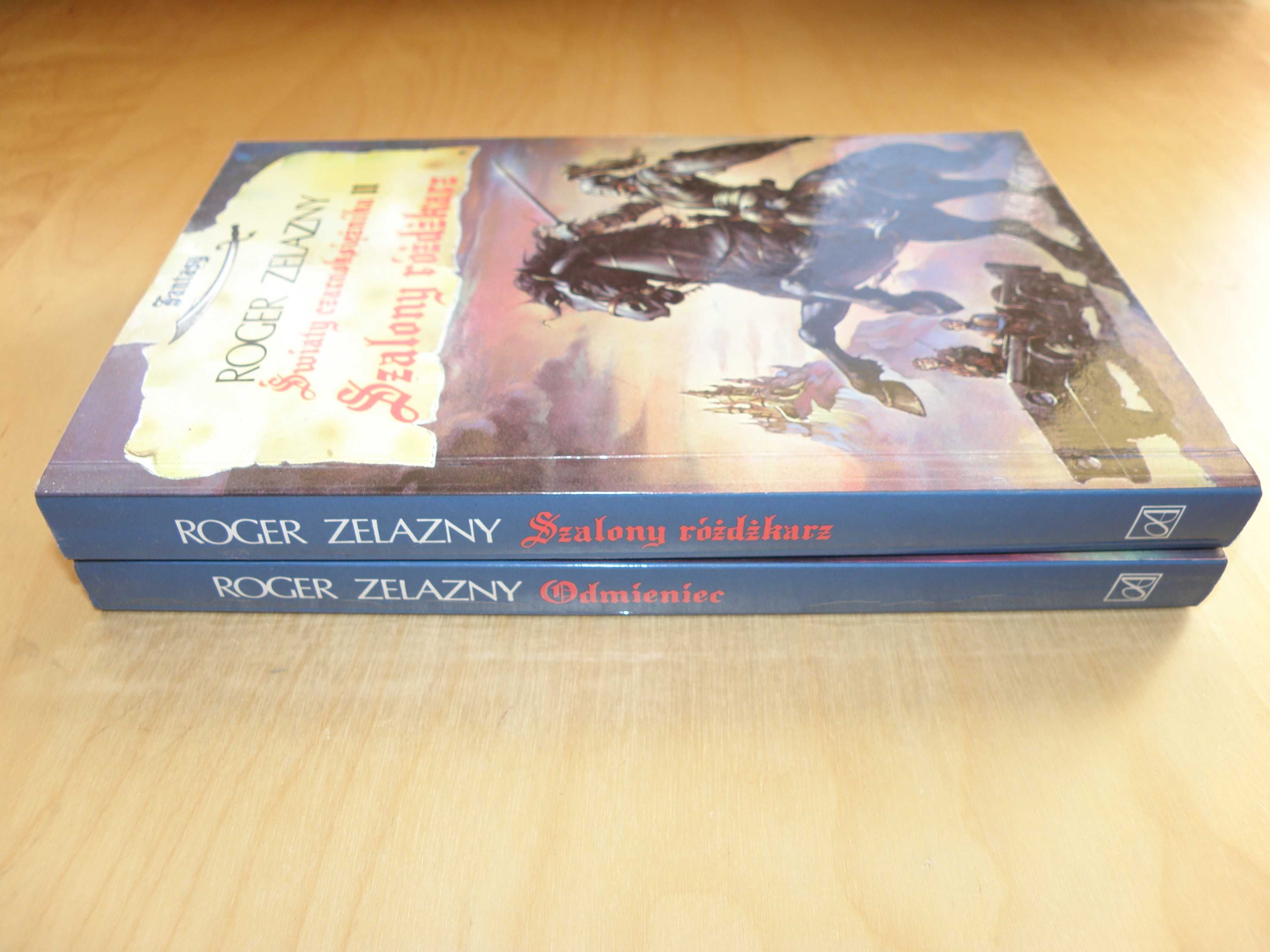 2x Roger Zelazny - Światy czarnoksiężnika - Odmieniec + Szalony różdżk