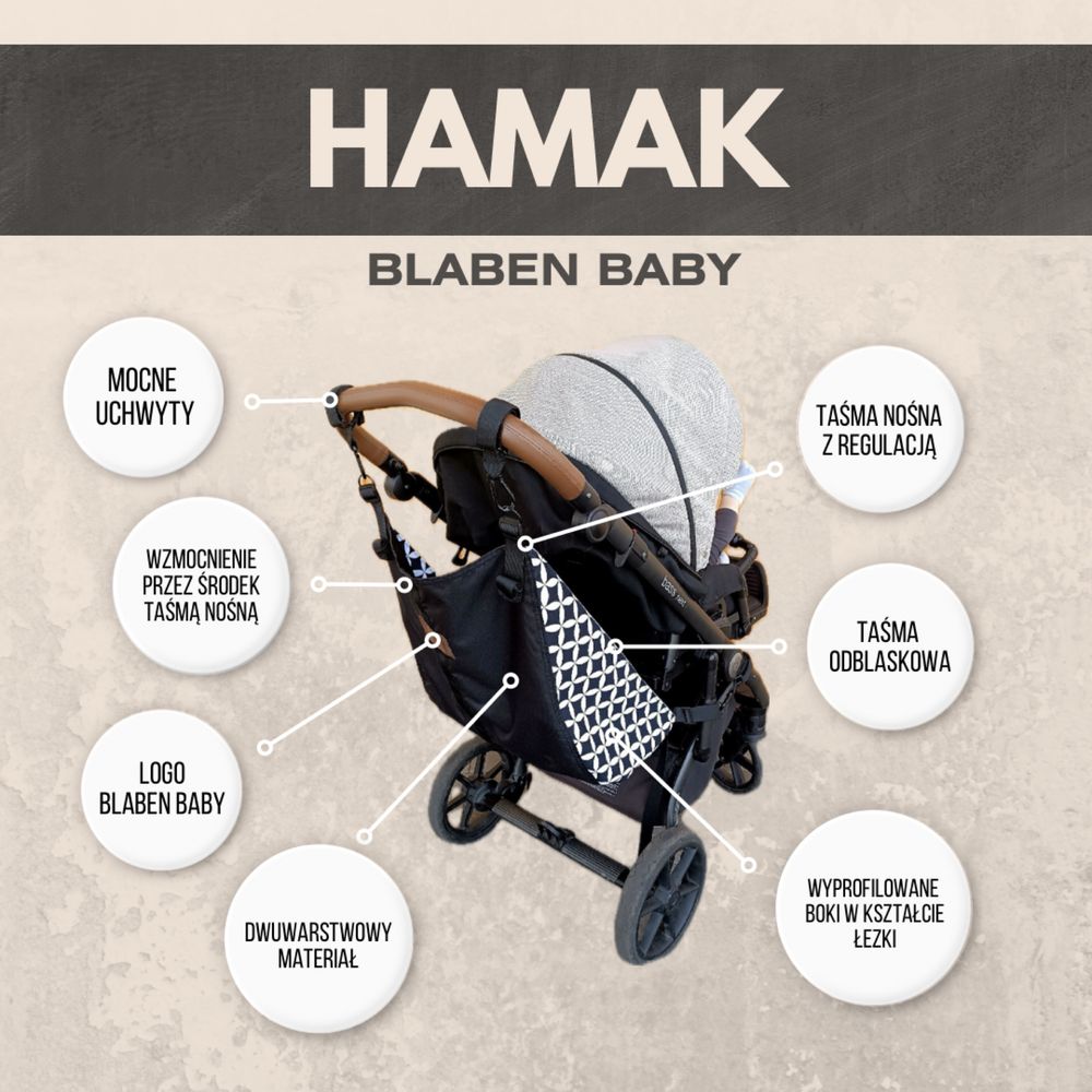 Hamak do wozka blanen baby, dostawka DINO