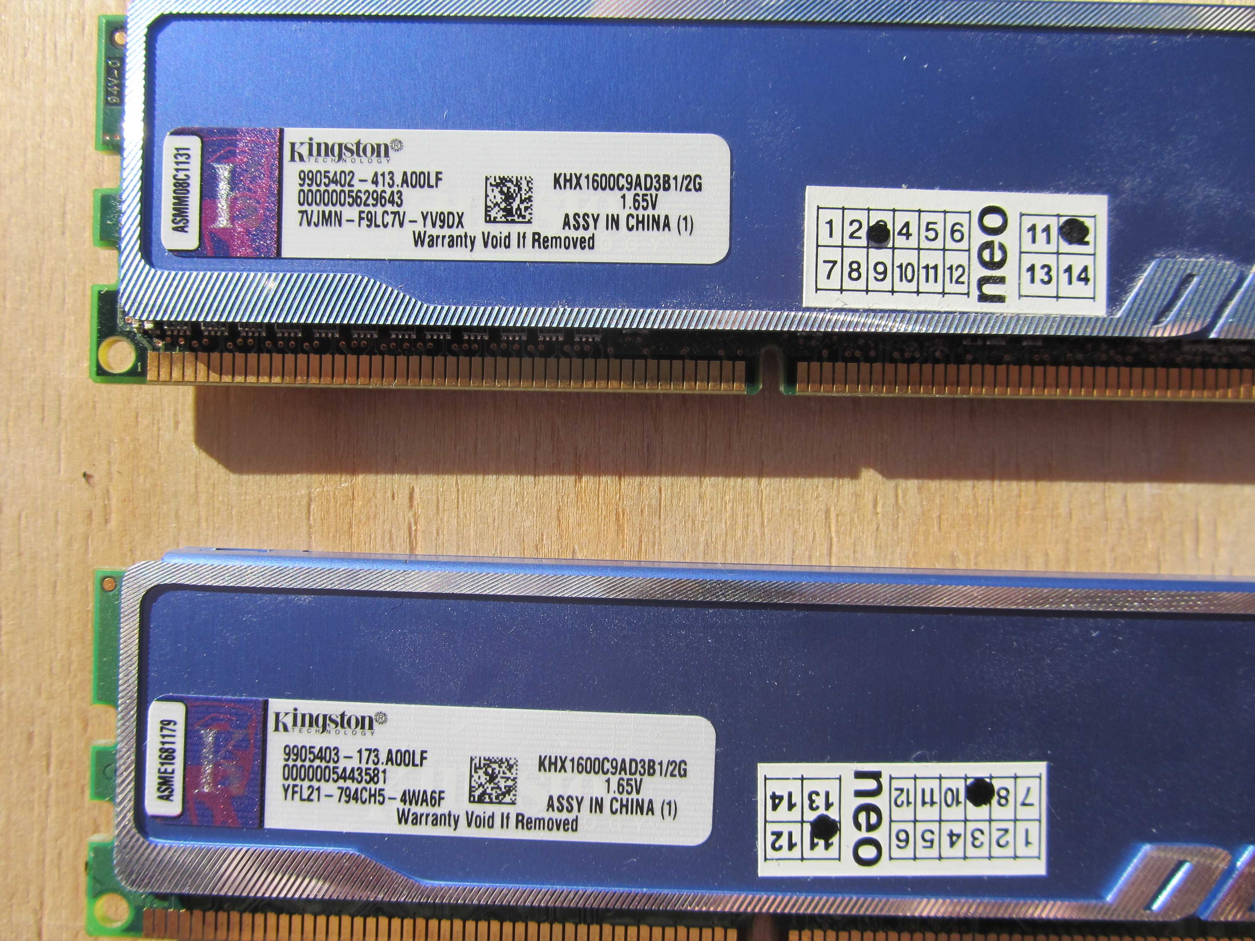 Оперативна пам'ять Kingston DDR3 2*2GB .
