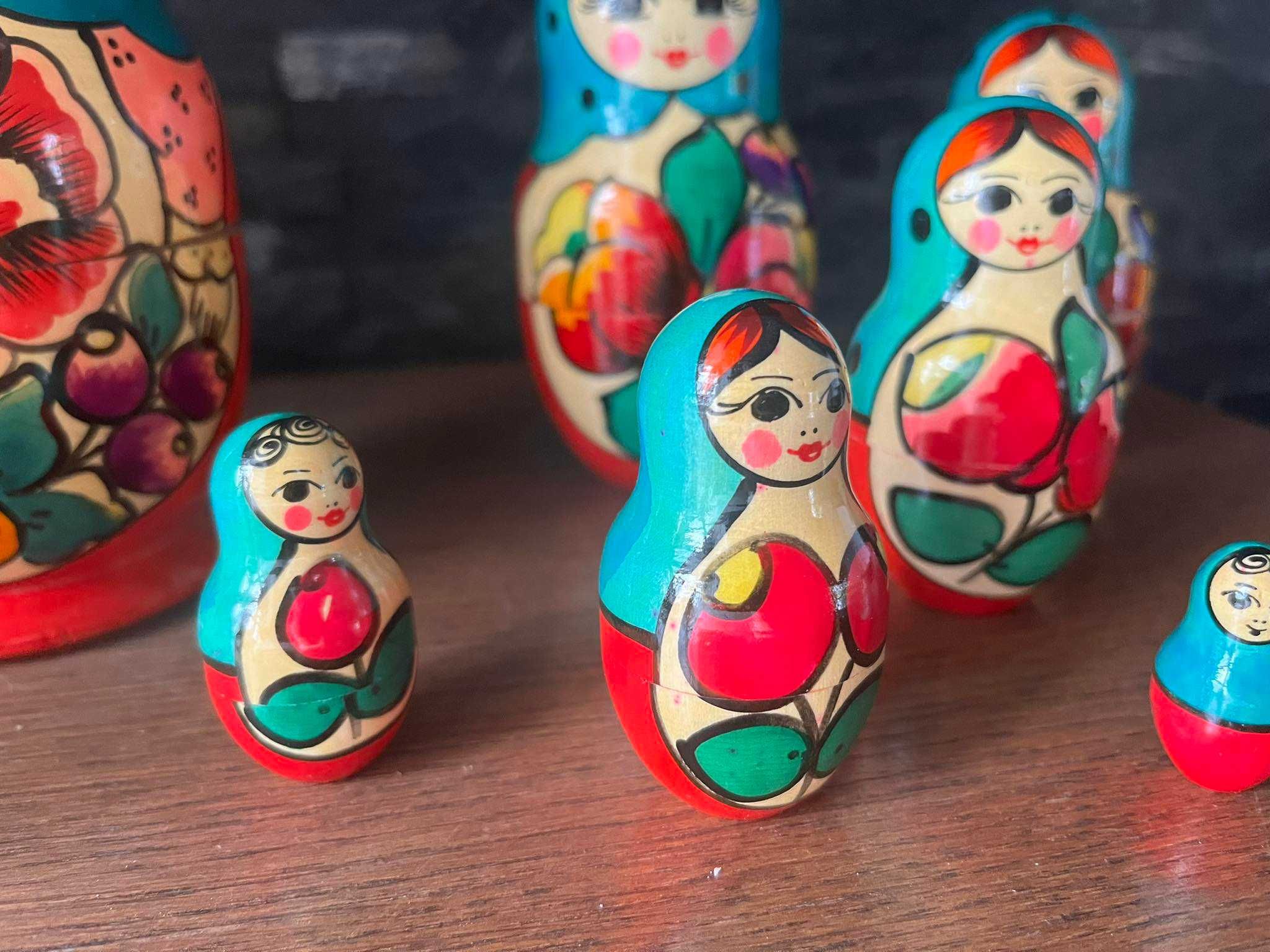 Matrioszki drewniane lalki rosyjskie 7 sztuk