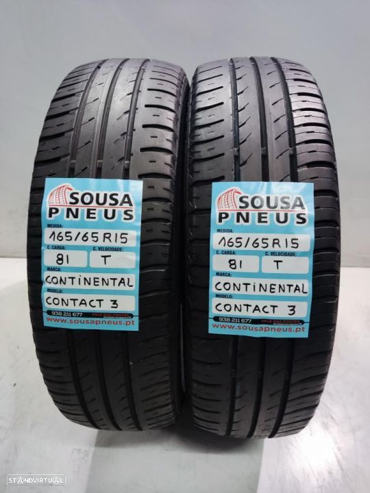 2 pneus semi novos 165-65r15 continental - oferta dos portes